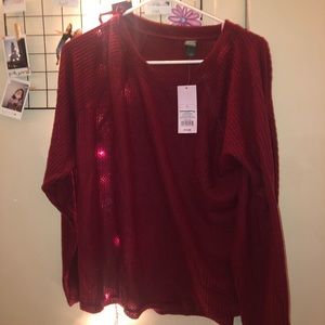 Cherry red sweater top from Target — Never Worn